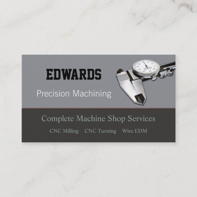 Machine Shop Business Card (Front)