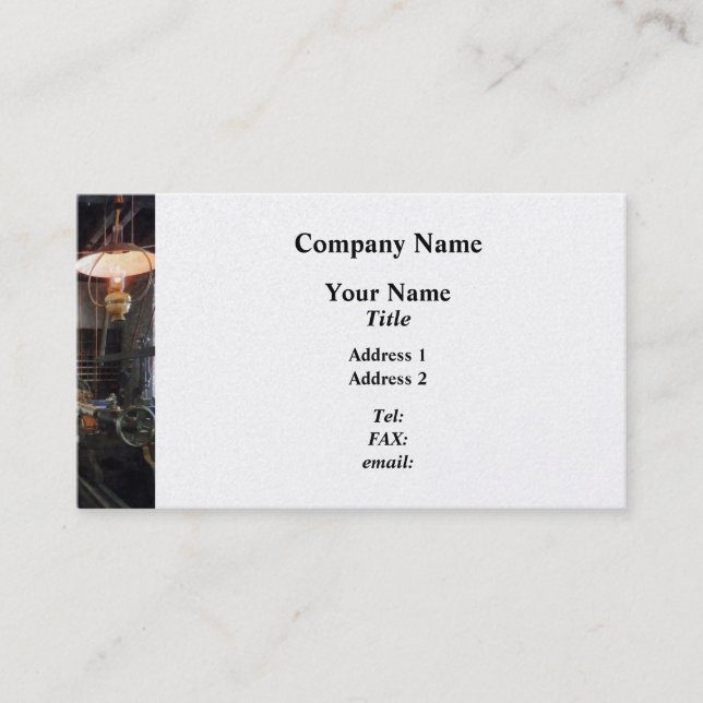 Machine Shop With Lanterns - Platinum Business Card (Front)