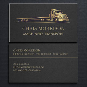 Machinery Transport Services Trucking Professional Business Card