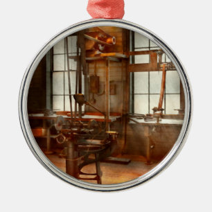 Machinist - A lone grinder Metal Tree Decoration
