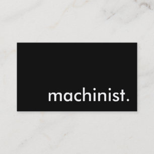 machinist. business card