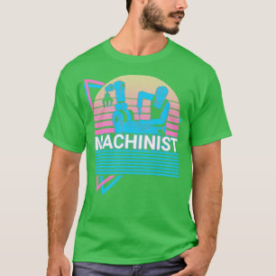 Machinist Cnc Machinist Machine Operator Retro Gif T-Shirt