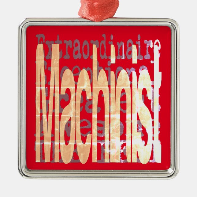 Machinist Extraordinaire Metal Tree Decoration (Front)
