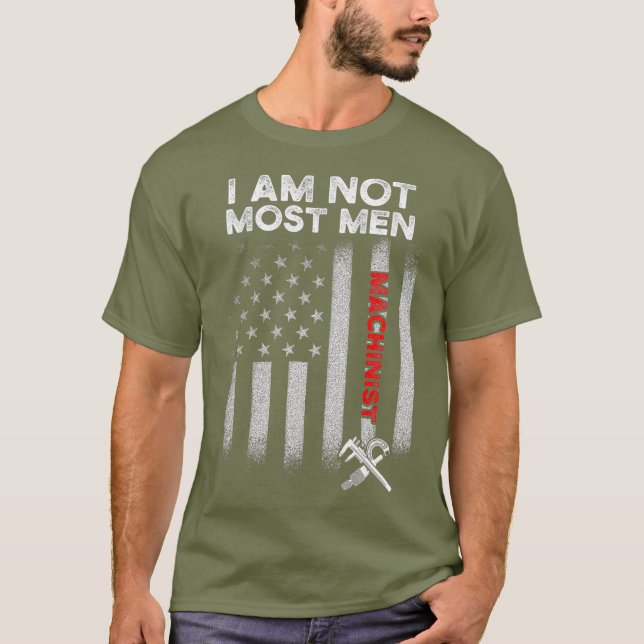 Machinist Instructing Machine Operator Machining T-Shirt (Front)
