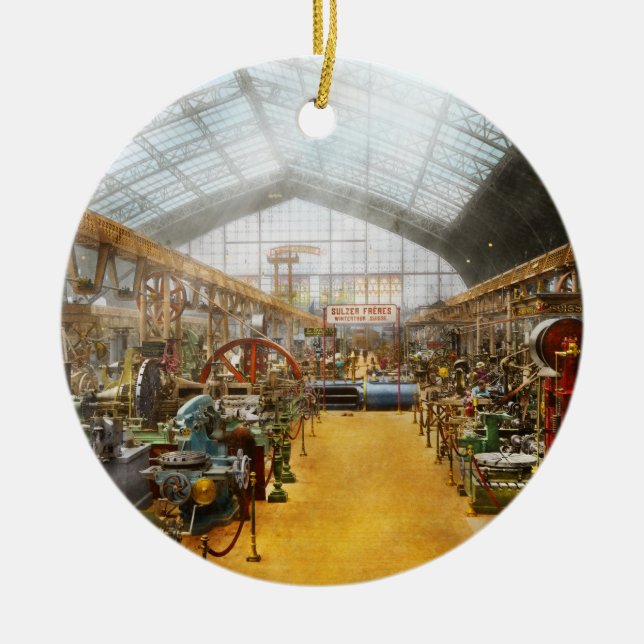 Machinist - It's milling time 1889 Ceramic Tree Decoration (Front)