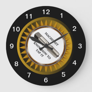 Machinist know how to tap it Wall Clock