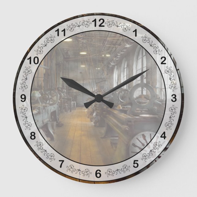 Machinist - Lathes - The original Lather Disc Large Clock (Front)