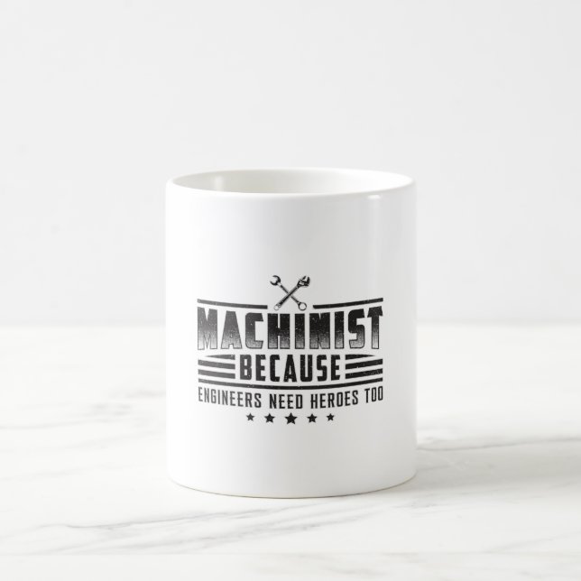 Machinist Machine CNC Machinist Funny Gift Idea Coffee Mug (Center)
