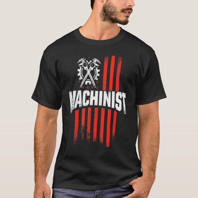 Machinist Machine Operator Machining 13 T-Shirt (Front)