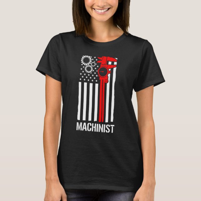 Machinist Machine Operator Machining 76 T-Shirt (Front)
