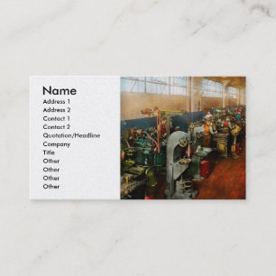 Machinist - Machinists in training 1918 Business Card