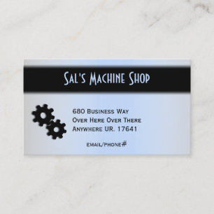 Machinist / Mechanics Double Sided Blue Business Card