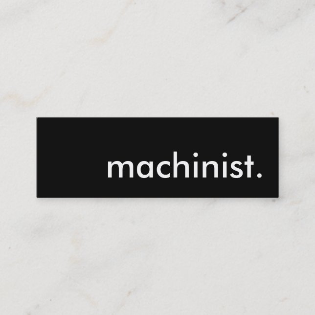 machinist. mini business card (Front)