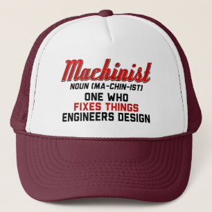 Machinist Noun Machinist Meaning engineer Gifts Trucker Hat