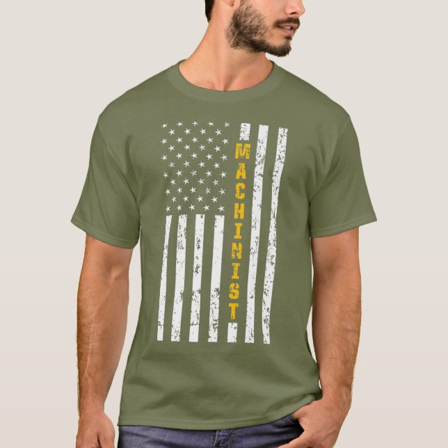 Machinist Study Machine Operator Machining T-Shirt (Front)
