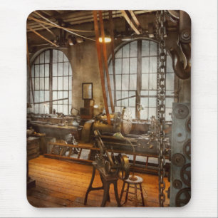 Machinist - The crowded workshop Mouse Pad
