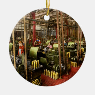 Machinist - War - Belts and Bombs 1916 Ceramic Tree Decoration