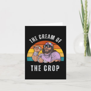 Macho Cream Of Crop Oh Yeah Retro Funny Vintage Card
