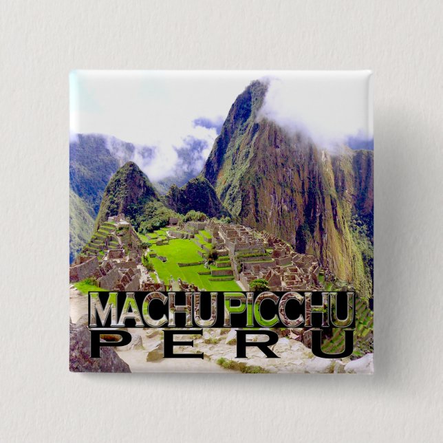 Machu Picchu 15 Cm Square Badge (Front)