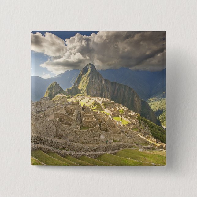 Machu Picchu, ancient ruins, UNESCO world 2 15 Cm Square Badge (Front)
