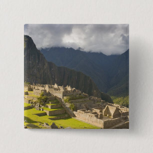 Machu Picchu, ancient ruins, UNESCO world 4 15 Cm Square Badge