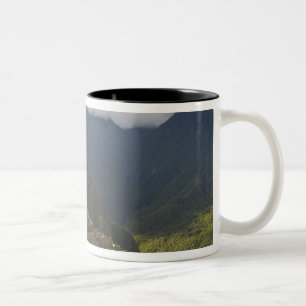 Machu Picchu, ancient ruins, UNESCO world 4 Two-Tone Coffee Mug