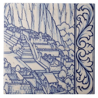 Machu Picchu Azulejo Mural 4 of 6 Middle Right Tile