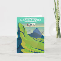 machu picchu Flight travel poster