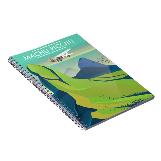 machu picchu Flight travel poster Notebook (Right Side)