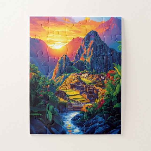 Machu Picchu Inca citadel, Peru. Jigsaw Puzzle (Vertical)