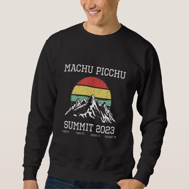 Machu Picchu Inca Trail Summit 2023 Sun Hike Cusco Sweatshirt (Front)