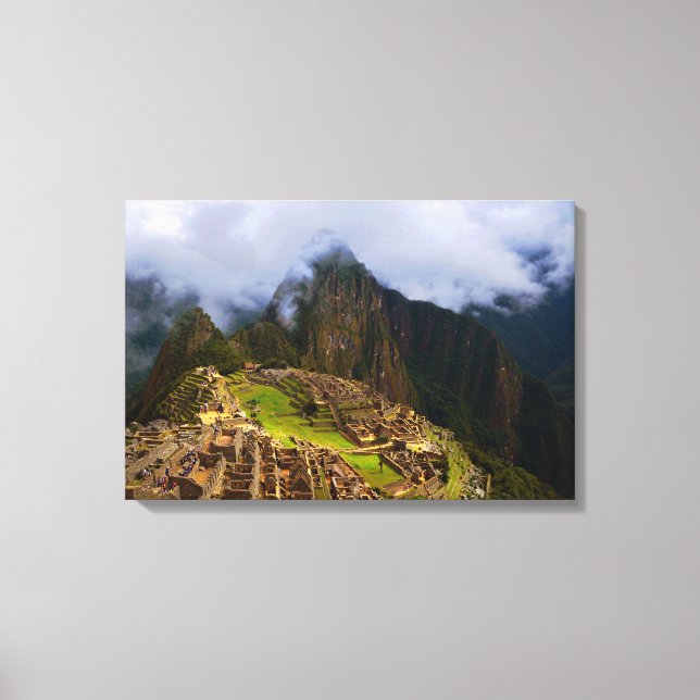 Machu Picchu Overlook, Peru Canvas Print (Front)