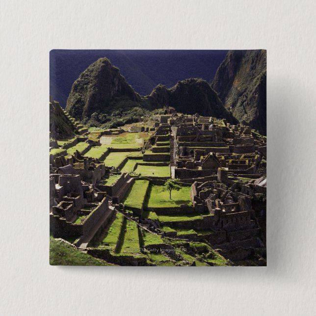 Machu Picchu, Peru 15 Cm Square Badge (Front)