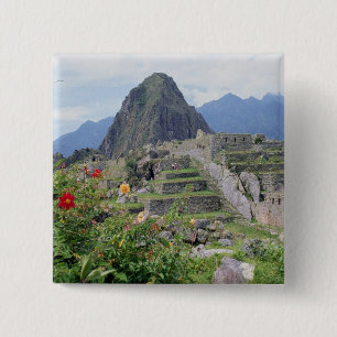 Machu Picchu, Peru 15 Cm Square Badge