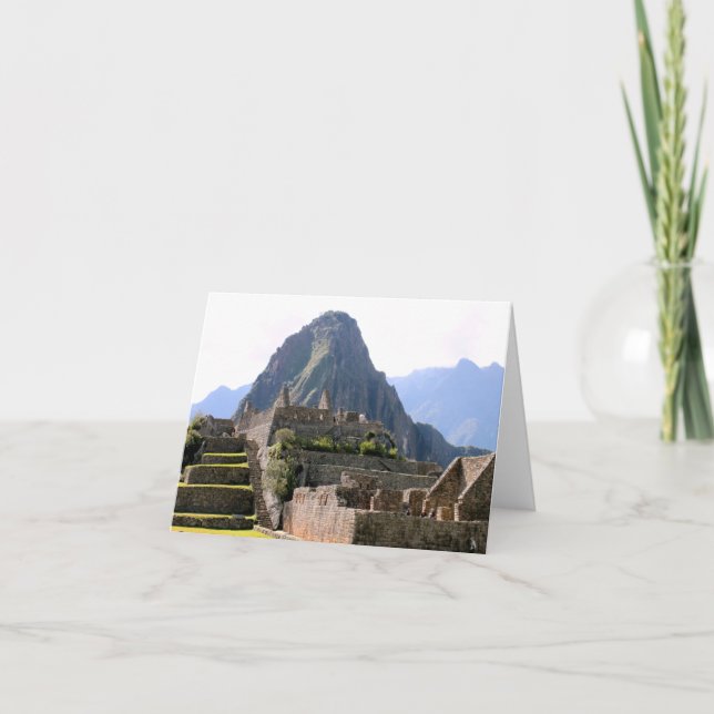 Machu Picchu Peru - Huayna Picchu Mountain Card (Front)