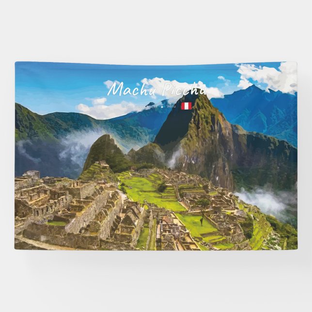 Machu Picchu, Peru - Inca Citadel Ruins Banner (Horizontal)