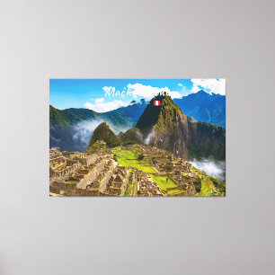 Machu Picchu, Peru - Inca Citadel Ruins Canvas Print