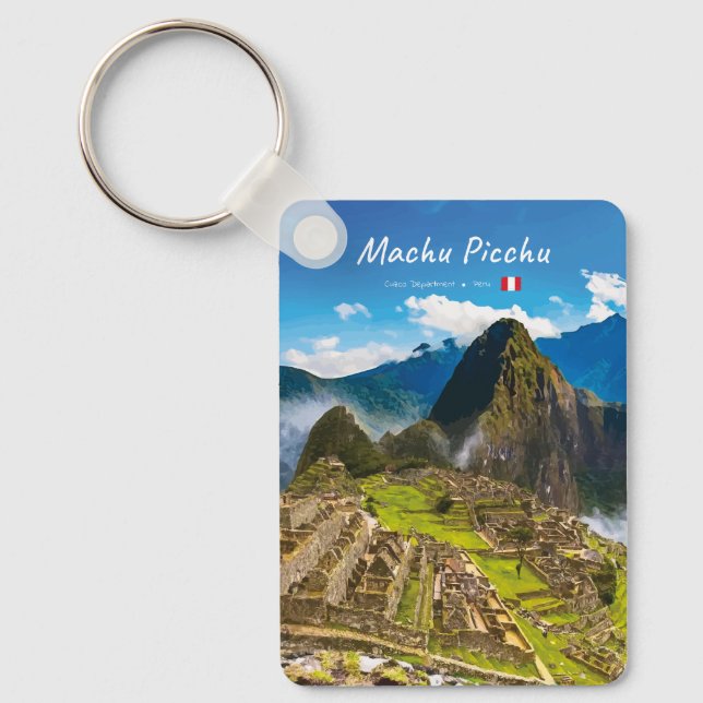 Machu Picchu, Peru - Inca Citadel Ruins Classic Key Ring (Front)
