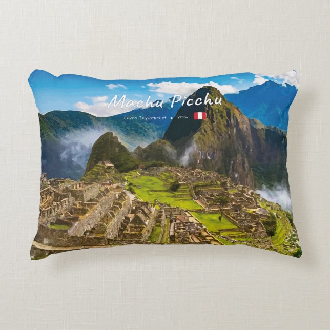 Machu Picchu, Peru - Inca Citadel Ruins Decorative Cushion (Front)