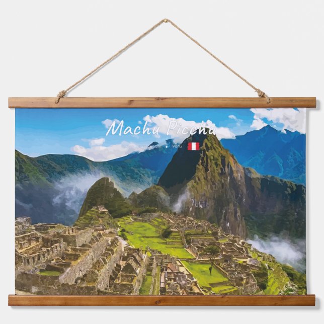 Machu Picchu, Peru - Inca Citadel Ruins Hanging Tapestry (Front)