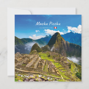 Machu Picchu, Peru - Inca Citadel Ruins Invitation