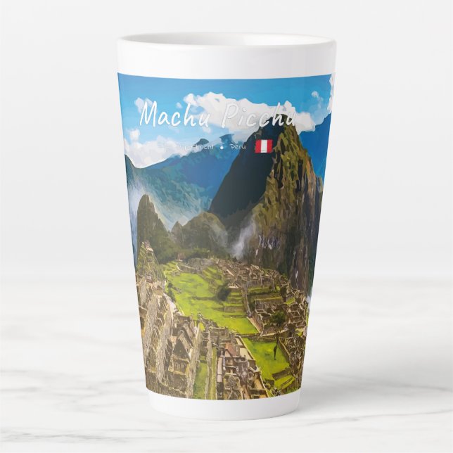 Machu Picchu, Peru - Inca Citadel Ruins Large Latte Mug (Front)
