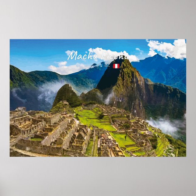 Machu Picchu, Peru - Inca Citadel Ruins Poster (Front)