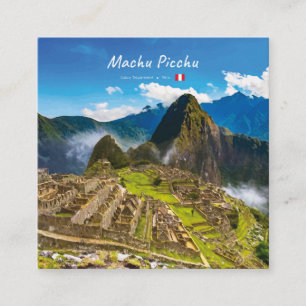 Machu Picchu, Peru - Inca Citadel Ruins Square Business Card