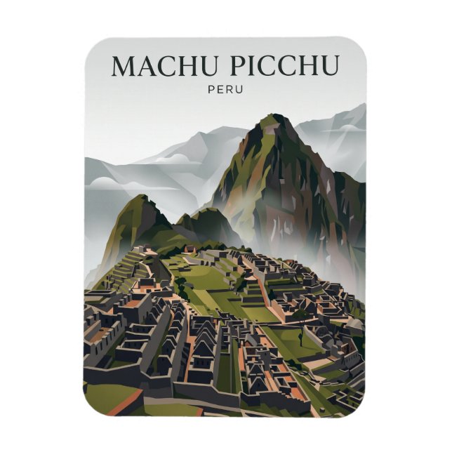 Machu Picchu Peru Magnet (Vertical)