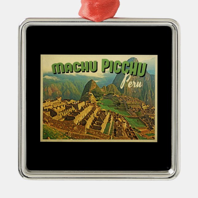Machu Picchu Peru Metal Tree Decoration (Front)
