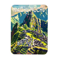 Machu Picchu Peru South America Travel Art Vintage