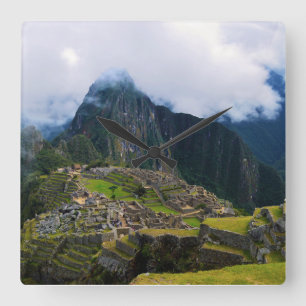 Machu Picchu, Peru Square Wall Clock