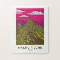 Machu Picchu Peru Travel Art Retro