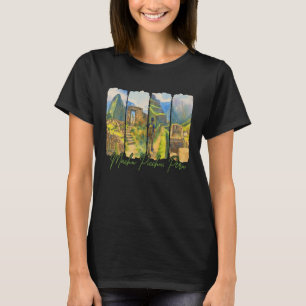 Machu Picchu Peru Traveling Trip Brushstroke Souve T-Shirt